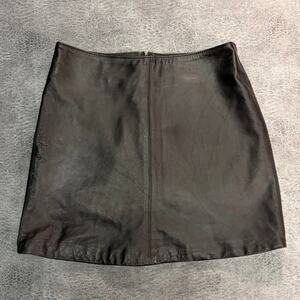 Rampage Brown Leather Mini Skirt